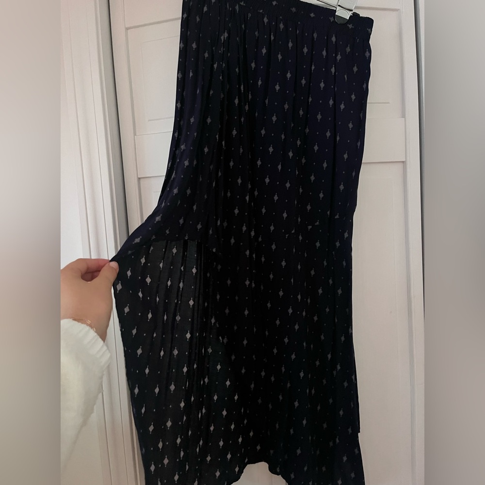 Asymmetrical blue skirt